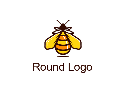 upright honeybee illustration
