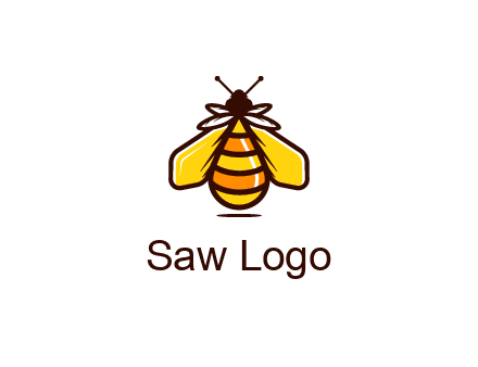 upright honeybee illustration