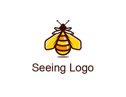 upright honeybee illustration