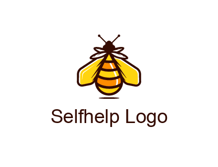 upright honeybee illustration