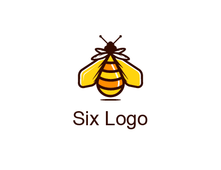 upright honeybee illustration