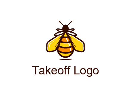 upright honeybee illustration