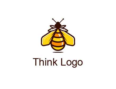 upright honeybee illustration