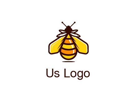 upright honeybee illustration