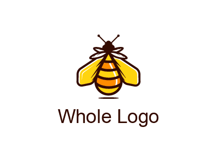 upright honeybee illustration