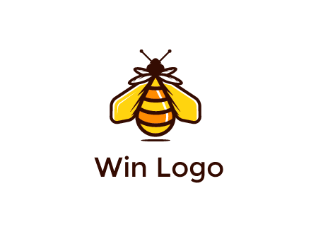 upright honeybee illustration