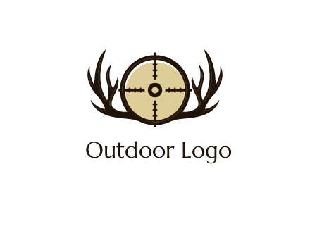 deer rack with bullseye or target symbol