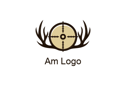 deer rack with bullseye or target symbol