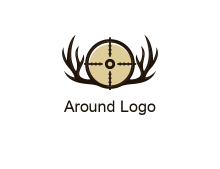deer rack with bullseye or target symbol
