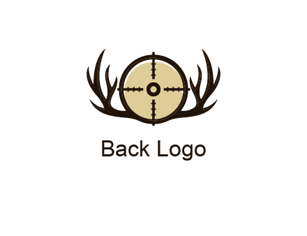 deer rack with bullseye or target symbol