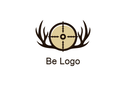 deer rack with bullseye or target symbol