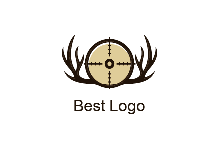 deer rack with bullseye or target symbol