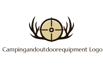 deer rack with bullseye or target symbol