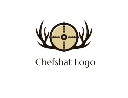 deer rack with bullseye or target symbol