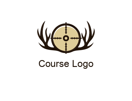 deer rack with bullseye or target symbol