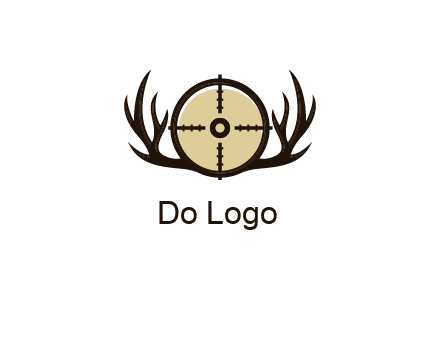 deer rack with bullseye or target symbol
