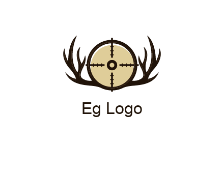deer rack with bullseye or target symbol
