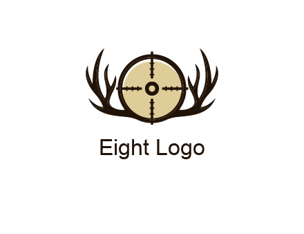 deer rack with bullseye or target symbol