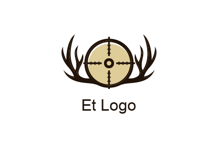 deer rack with bullseye or target symbol