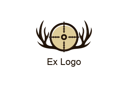 deer rack with bullseye or target symbol