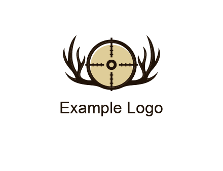 deer rack with bullseye or target symbol