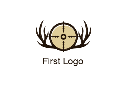 deer rack with bullseye or target symbol