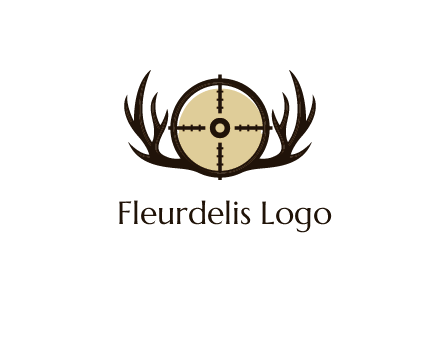deer rack with bullseye or target symbol