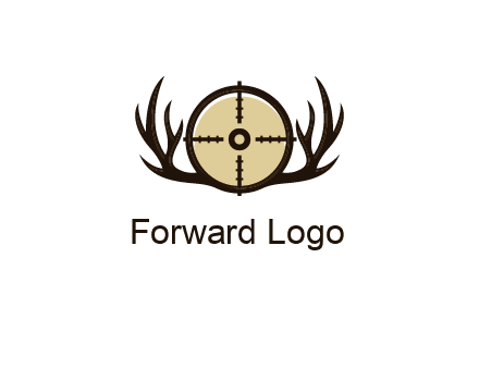deer rack with bullseye or target symbol