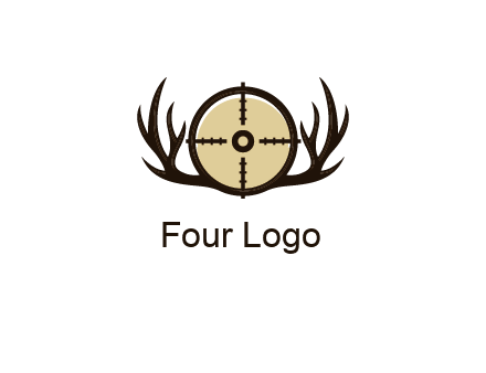 deer rack with bullseye or target symbol