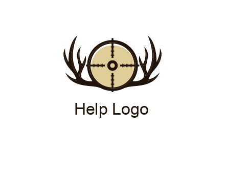 deer rack with bullseye or target symbol