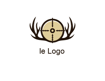 deer rack with bullseye or target symbol