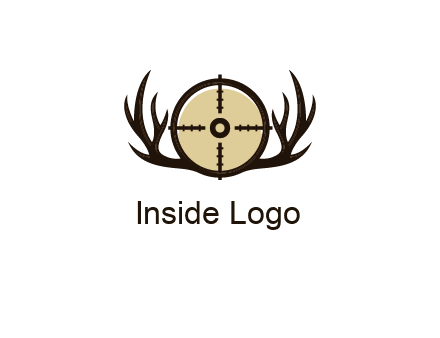 deer rack with bullseye or target symbol