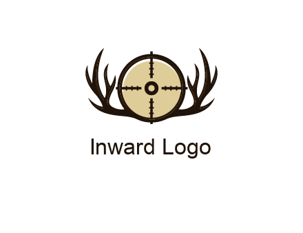 deer rack with bullseye or target symbol