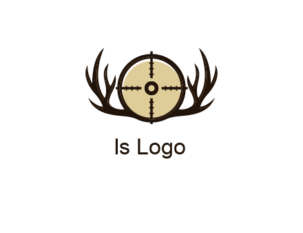 deer rack with bullseye or target symbol