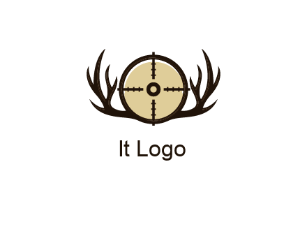 deer rack with bullseye or target symbol