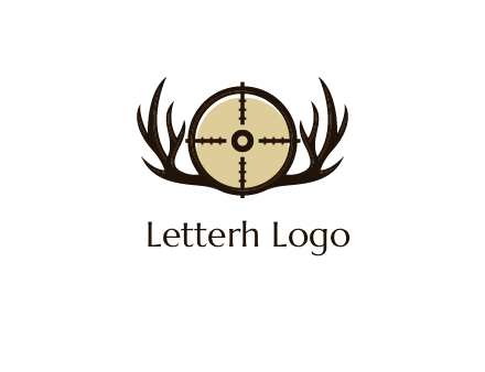deer rack with bullseye or target symbol