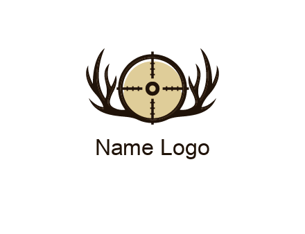deer rack with bullseye or target symbol