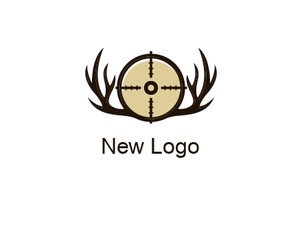 deer rack with bullseye or target symbol