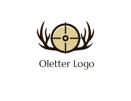 deer rack with bullseye or target symbol