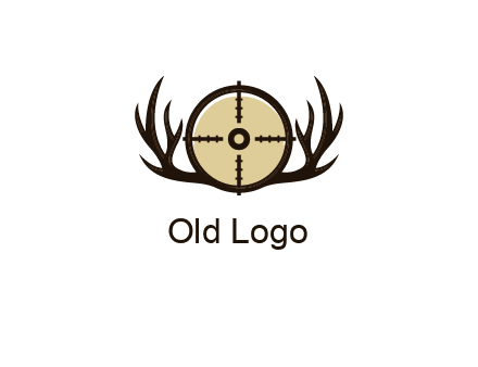 deer rack with bullseye or target symbol