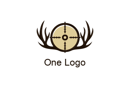 deer rack with bullseye or target symbol