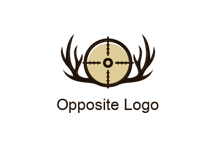deer rack with bullseye or target symbol