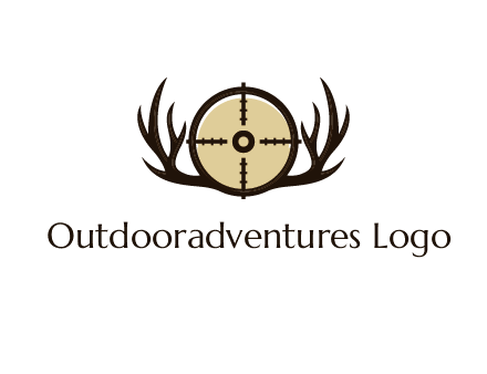 deer rack with bullseye or target symbol