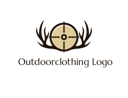 deer rack with bullseye or target symbol