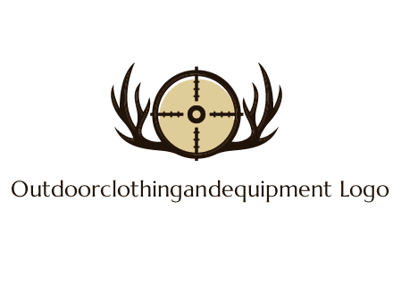 deer rack with bullseye or target symbol