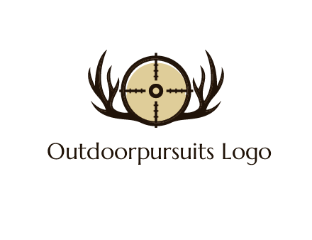 deer rack with bullseye or target symbol