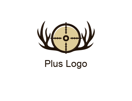 deer rack with bullseye or target symbol