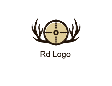 deer rack with bullseye or target symbol