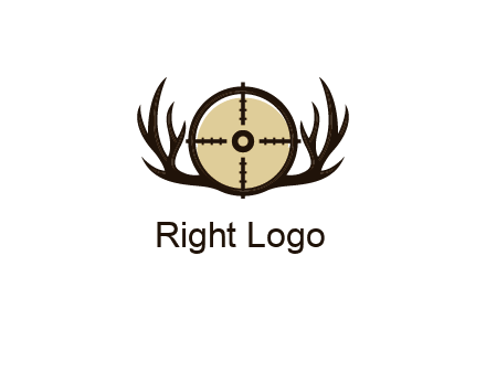 deer rack with bullseye or target symbol