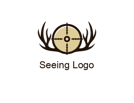 deer rack with bullseye or target symbol